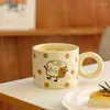 Kubki Niezwykła filiżanka herbaty filiżanek kawy Ceramiczny Kubek z pokrywką Bożego Narodzenia i ceramiki oryginalny bar śniadaniowy