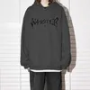 Felpa con cappuccio da uomo abbigliamento da streetwear y2k uomini donne nuove felpe modelli di felpa con cappuccio di oversize harajuku con cappuccio pullover nero gotico 240424