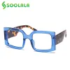 Lenses Soolala 2021 Vintage Big Square Reading Glasses Women Ladies Eyeglasses Frame Woman Magnifying Glasses +0.5 0.75 1.0 2.0 to 4.0