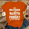 Im a a multitasker print tshirt with funny 말하기 남자와 여자 패션 그래픽 티 셔츠 여름 짧은 소매 셔츠 240423