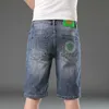 Designerjeans für Herren Sommer Casual Jeans Männer schlanke Fit -Baumwollbomben -Shorts Capris Medusa Sticked Hosen Modehosen