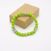 Charm Bracelets 여자 7 Chakra Bangle Light Green Healing Crystals Stone Yoga Reiki기도 Mala Bracelet Jewelry Gift