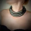 Colares de colares de colares de cadeia Mulheres Mesh Mesh Combatir Pearl Boho Gothic Colares artesanais Jóias 2024 Novo designer Luxo