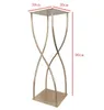 Vases Gold Flower Stand Metal Road Lead 35 Inches Wedding Table Centerpiece Flowers Rack For Event Party Home Decoration