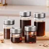 Tumblers Coffee Glass Cup Outdoor мини -прозрачный вакуумный аспирационный молоко для колы соки банка кухня аксессуары H240425