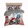 sets Motorcycle Bedding Sets Motorcycle Duvet Cover Bed Set NO Bed Sheet Housse Couette Literie Copripiumone Con Motocykl Single King