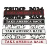 Badges de voiture Trump 2024 Parti de décoration d'autocollants métalliques Faveur de la présidentielle américaine Supporter Body Banner Banner 12.8x3cm Drop del Otyrw