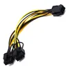 PCI-E 6-pins tot dubbele 6+2-pins (6-pins/8-pins) Power Splitter Cable grafische kaart PCIe PCI Express 6pin naar dubbele 8-pins voedingskabel