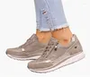 Scarpe da fitness donne cunei sneaker vulcanizzare paillettes sciolti ragazze sport woman 35-43