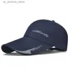 Bollmössor 2022 Fiskesporthatt Mens utomhus mode linje baseball Lång visir Brim Shade Snapback Sun Hat Bone Gorilla Q240425