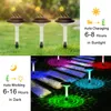 LED Solar Pathway Lights Bright Outdoor Emperproofr RGB Couleur Couleur Paysage Light Light Yard Pays Decorway Warmwhite 240425