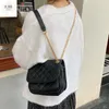 Bag Fashion Chain Women Shoulder Diamond Pattern Female Messenger Brand Design Black Sling For Ladies Handbag Bolsa