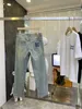 Designer jeans voor heren 2024 lente/zomer eindmodemerk herenjeans losse rechte geborduurde briefbroeken modebroek