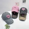 Ball Caps Women Baseball Cap Vintage Lavato in Cotton Top Top Pap Hat Retro Y2K Pink Love Heart Letter RACCHATURE CAPBACK RACCORA J240425