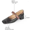 Vestido sapatos allbitefo tamanho 33-40 confortável salto de couro genuíno salto