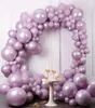 Décoration de fête 100pcs Set 5 pouces clair violet 50pcs ballons de ballon en latex pour l'anniversaire