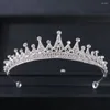 Clips de cheveux ACCESSOIRES RÉTRO FILLES ALLIAGES CONSEUR CORÉAN BAR BAN MITZVAH CROWQUE CRISTAL CRISTAL TIARA BRIDAL COURNES FEMMES FEMMES