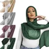 Hijabs Oversize Light Viscose Rayon Hijab Scarf with Jersey Inner Caps Shawl Thin Plain Bonnet Hijabe Femme Muslim Headwraps 190x85cm d240425