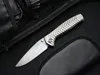 Nouveau couteau pliant de poche 781 D2 point de lavage en pierre Blade CNC T6061 Poignée en aluminium avec sac en cuir