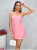 Casual Dresses Asia Summer Solid Slim Boned Mini For Women Sweet Empire Camiole Dress Party Club Elegant Sleeveless Vestidos Mujer