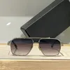 Óculos de sol quadrados moldura de metal dourado/gradiente cinza kudru homens mulheres tons de verão sunnies lunettes de soleil uv400 óculos