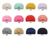 Chapeaux de bébé avec décor de nœud 2021 Accessoires de cheveux garçons et filles 12 couleurs noués turban têtes enveloppe d'enfants enfants hiver printemps beai2185612