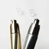 Bottles 50ml Empty Cosmetics Pump Bottle 50g Airless Squeeze Tube Makeup Foundation Cream Packaging Container White Black Silver Gold