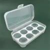 Puff 8 Grids Makeup Blender Rangement Boîte de rangement cosmétique Puffure Puffle Sponge Holder Transparent Case Container Organisateur Accessoires