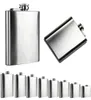 Portable Hip Flask Stainless Steel Pocket Alcohol Whiskey Liquor Screw Cap Men Gift Outdoor Drinkware 6 Size 4oz to 10oz9456681