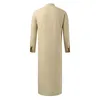 Ethnische Kleidung Herren Naher Osten arabischer Arabischer Stil Einfacher Robe Muslim mit Knopf Design Seitenschlitz Langarm arabischer Araber Dubai Islam