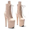 Dance Shoes Women 20CM/8inches Suede Upper Plating Platform Sexy High Heels Boots Pole 185