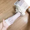 Chaussettes sexy blancs minces d'été pour femmes mi-mollet bas de soie japonais non sur les bottes chaussettes de genou