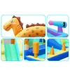 Dinosaur Inflatable Slide Castle Outdoor Jumper Kid Party Entertainment Bounce House with Ball Pit Playhouse Indoor Jumping Jumper Toy Fun Bouncer Combo Yard Game