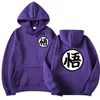 Herrtröjor tröjor nyaste japansk anime hoodie cosplay saiyan son harjuku goku fick huvtröjor tröjor män/kvinnor t240425