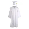 Clothing Sets Academic Dress With Hat Solid Color 2024 Men Women Students Graduation Costume Dry-clean Gown School Supplies