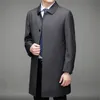 spring Long style coat Men Business male Trench Coat Mens Casual Windbreakers Male Good Quality Jackets men size M-4XL 240419