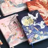 154 Pcs China Vintage Stationery Set Gift Bo Illustration Notebook Gold Foil Washi Tape Ruler Sticky Sticker Full Color Notepad 240409