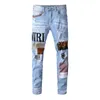 Man Jeans Designer Jeans Purple Jeans Brand Skinny ksubi jeans slim fit luxury hole Ripped Biker pants