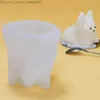 Outils de crème glacée Moule de silicone 3d Cat en forme d'époxy résine DIY Pudding Pudding Moule de cire de fabrication de glace Faire de glace Décoration de gâteau de gâteau