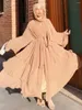 Ethnic Clothing Muslim Dubai Three Layers Chiffon Kimono Cardigan Kaftan Open Abaya Hijab Dress Ramadan Robe Femme Musulmane Evening Dresses