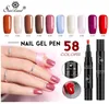 Saviland mais recente 58 Cores Gel Unhel Varnish Pen Glitter Polish Hybrid Dawdler UV UNIL ART GEL LACQUER Gel Paint6896291