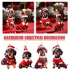 Decorazioni natalizie DACHSHUND Dog Ornaments Cartoon Cinepant Halloween Decorazione sospesa per forniture per feste J7G0