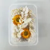 Dekorativa blommor randon mönster epoxy prydnad handmålad bildram doftande blommeprov Everlasting Torkade festtillbehör