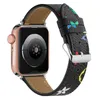 Luksusowe opaska Apple Watch 38 40 41 42 44 45 mm zegarki z kwiatami Paspak Paspak dla iWatch 8 7 6 5 4 SE Designerskie opaski LX00510 L02