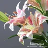 Fiori decorativi 10pcs/lot!Simulazione ad alta simulazione 3D Real Touch 88 cm Long 3 teste Lily Wholesale Wedding