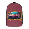 Backpack Luxury Sports Car 2D Elements Cartoon Outdoor Backpacks Women Colorful Soft School Bags Style Rucksack