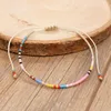 Pulseras de enlace GO2BOHO Minimalista Amistad Bracelet Joya de moda Multicolor Miyuki Tiny para mujeres