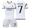 Jerseys 2324 REAL MADRID HOME Stadeium Jersey for Children and ADTS DROND DRONCER Baby Kids Clothing Childrens Outdo DH6SR