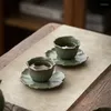 Tazze da tè fatte a mano retrò master tazza creativa foglia di lotus xh192