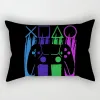 Kudde Classic Game Console Cartoon Print Pillow Cover Soffa Rectangular Retro Hot Video Cushion